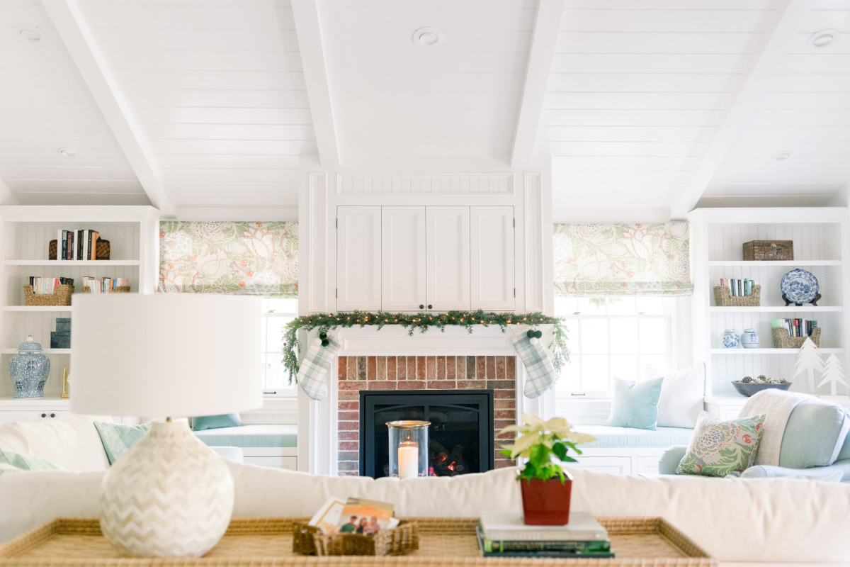 Fireplace Mantle with Garland