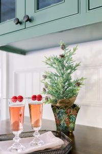 Kir Royale and Christmas Tree