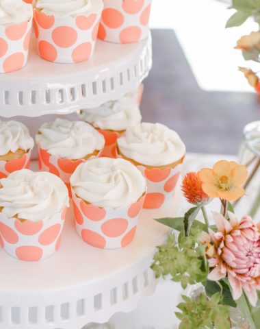 Cupcakes on a tiered stand