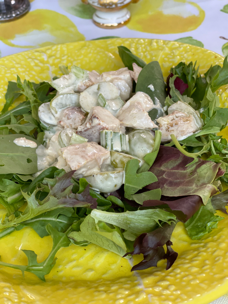Chicken Salad over Greens