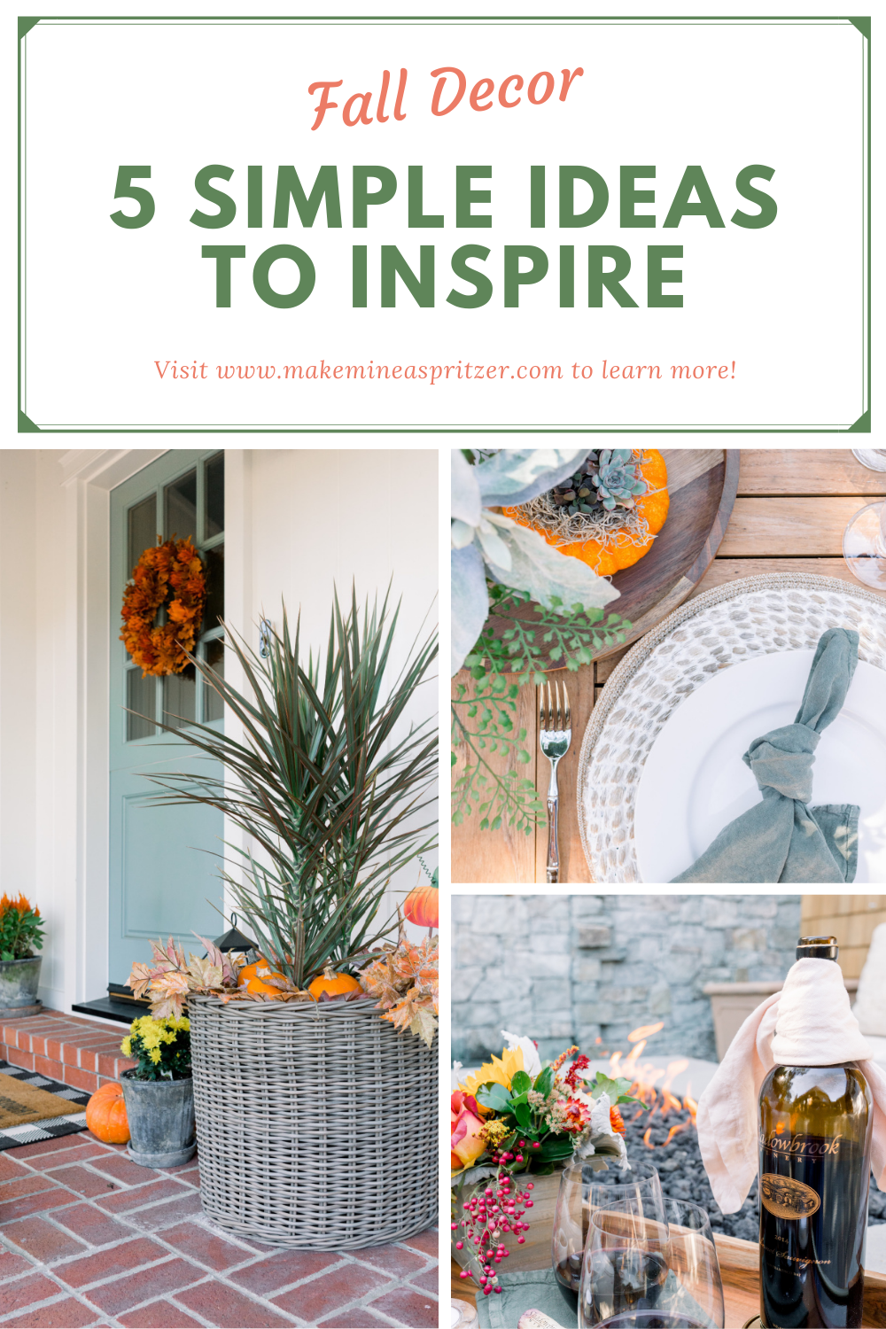 5 Simple Ideas to Inspire Your Fall Decor Pinterest Collage