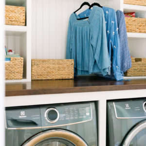 Laundry Closet and Hanging Rod