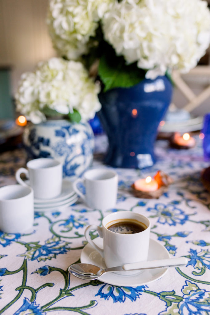 Espresso cups on table