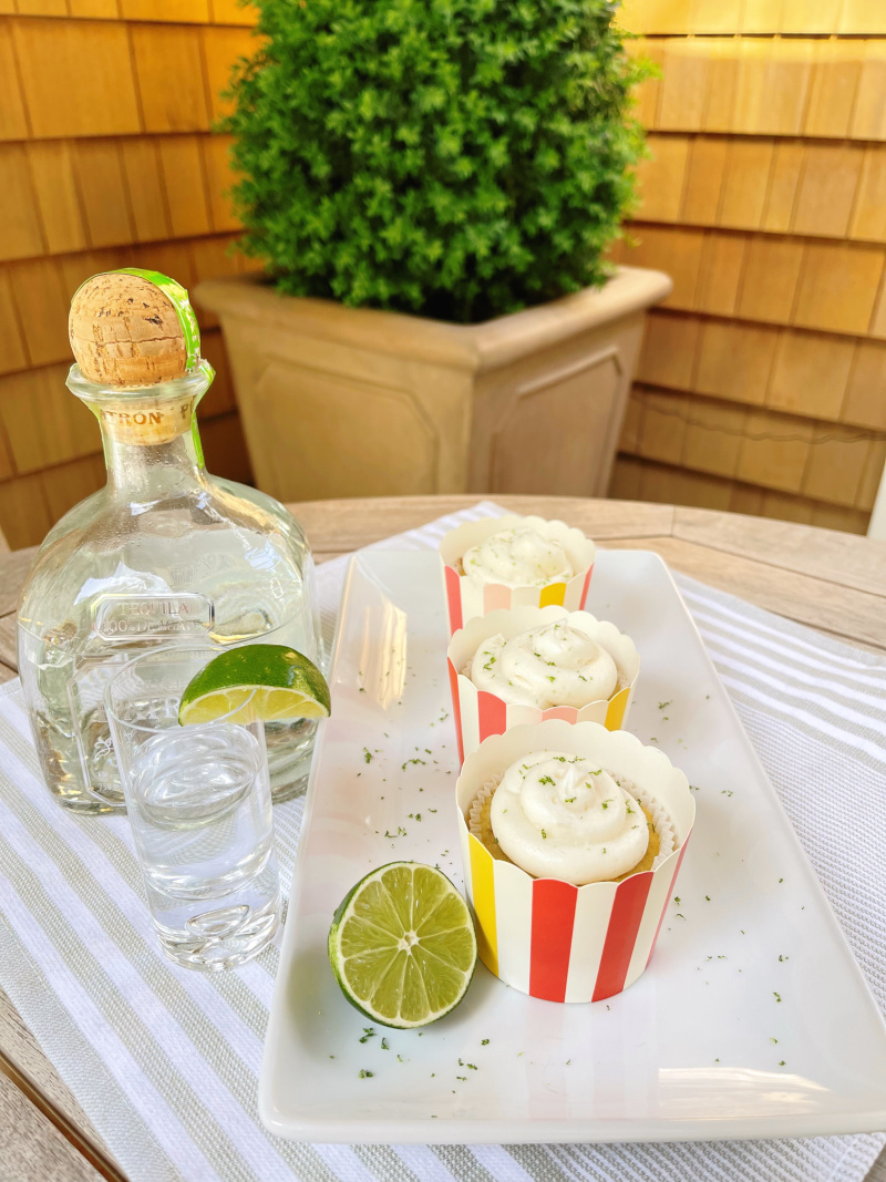 Cupcakes & Tequila on outdoor table