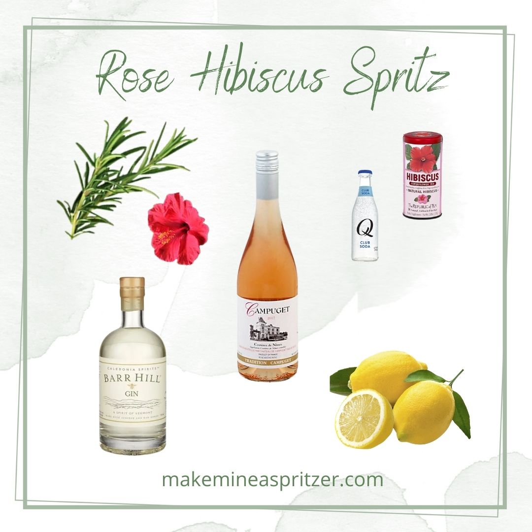 Rose Hibiscus Spritz Ingredients