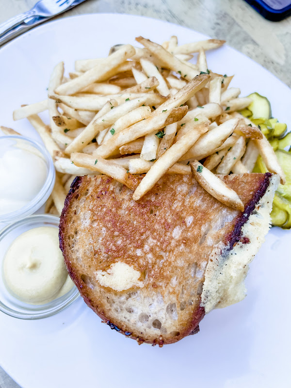 Grilled cheese sandwich and frites.