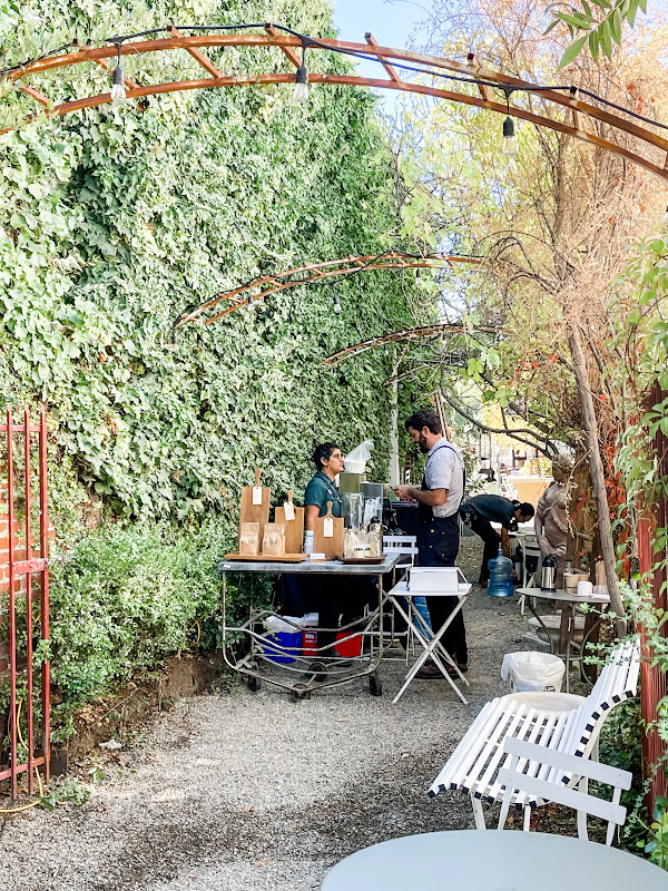 Pop up coffee shop in Sonoma alley.