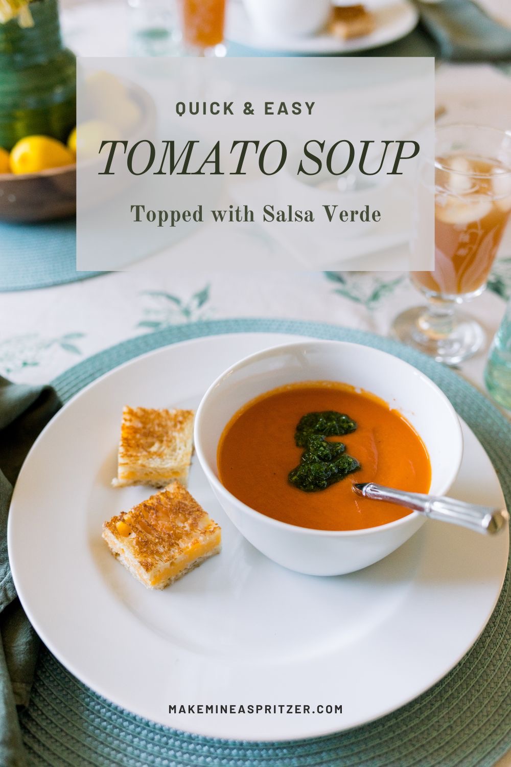 Tomato soup Pinterest collage.