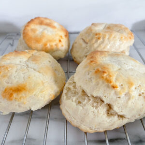 Buttermilk Biscuits on cooling rack.