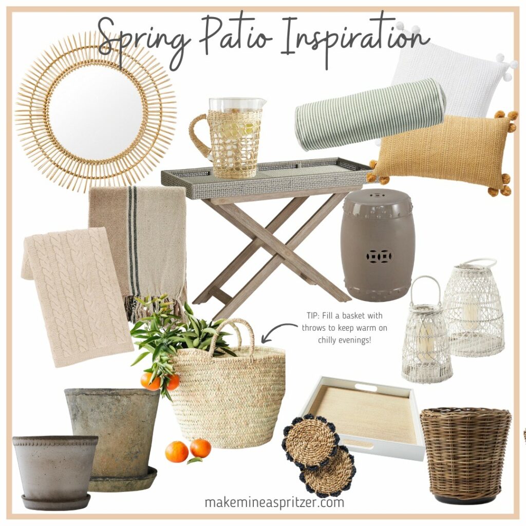Spring Patio Inspiration collage.