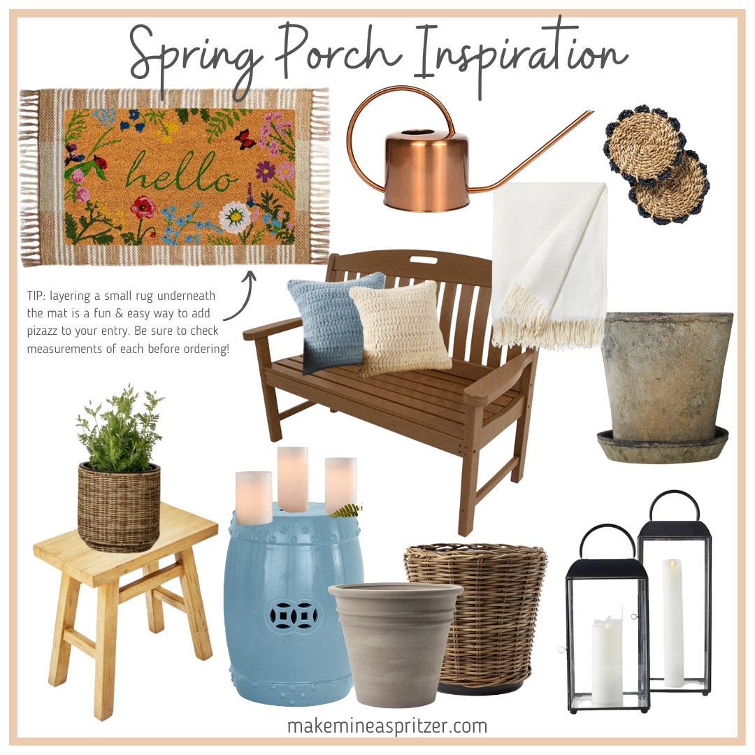 Spring porch inspiration collage.