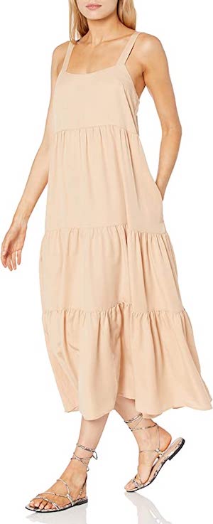 amazon the drop tiered maxi dress front.