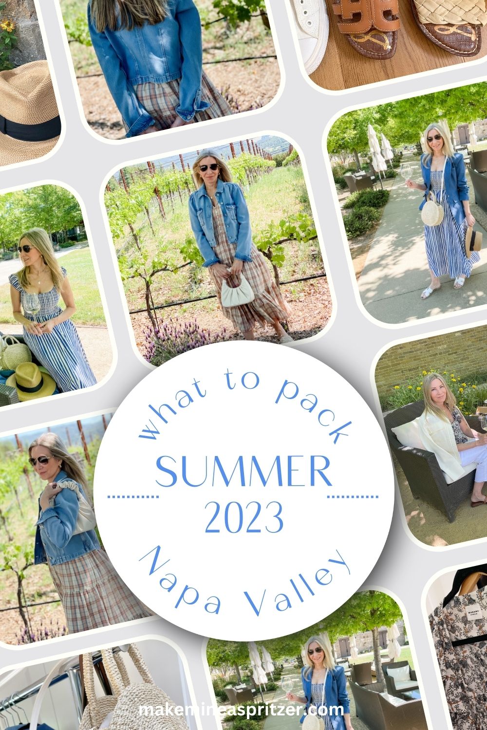 What to Pack for Napa Valley in the Summer collage.