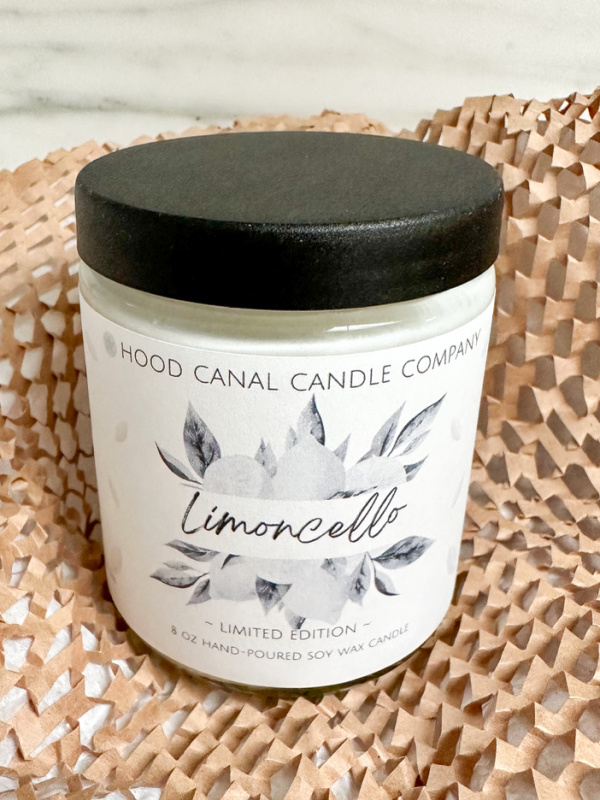 Hood Canal Candle Company Limoncello candle.
