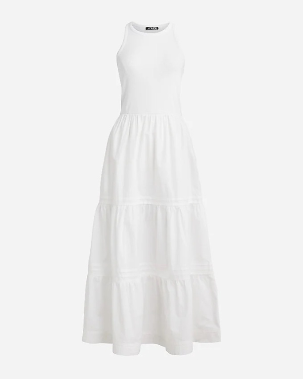 J.Crew vintage tank white dress for summer.