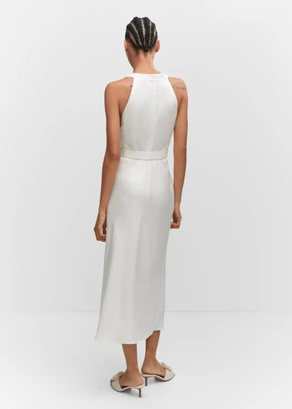 Mango white linen dress.