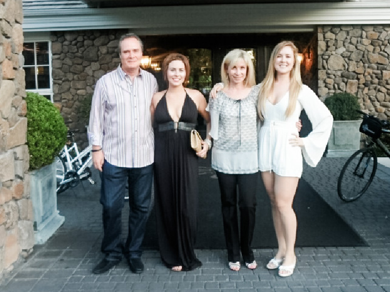 Family outside the Hotel Yountville in 2014.