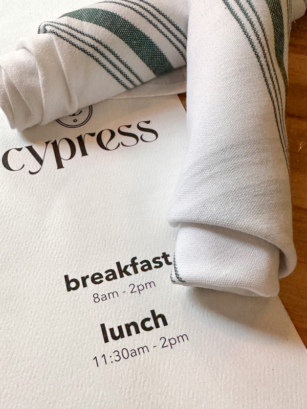 Cypress menu.