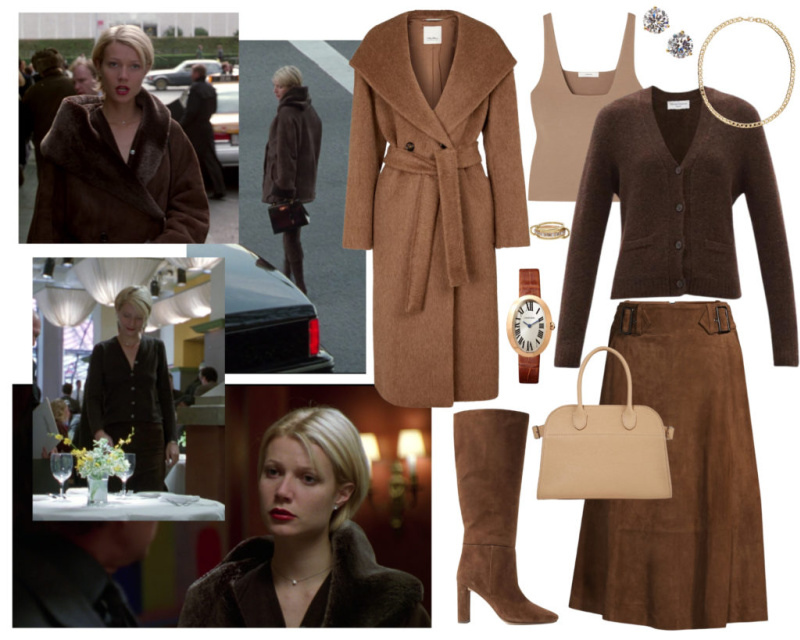 Collage of outfits inspired by A Perfect Murder.