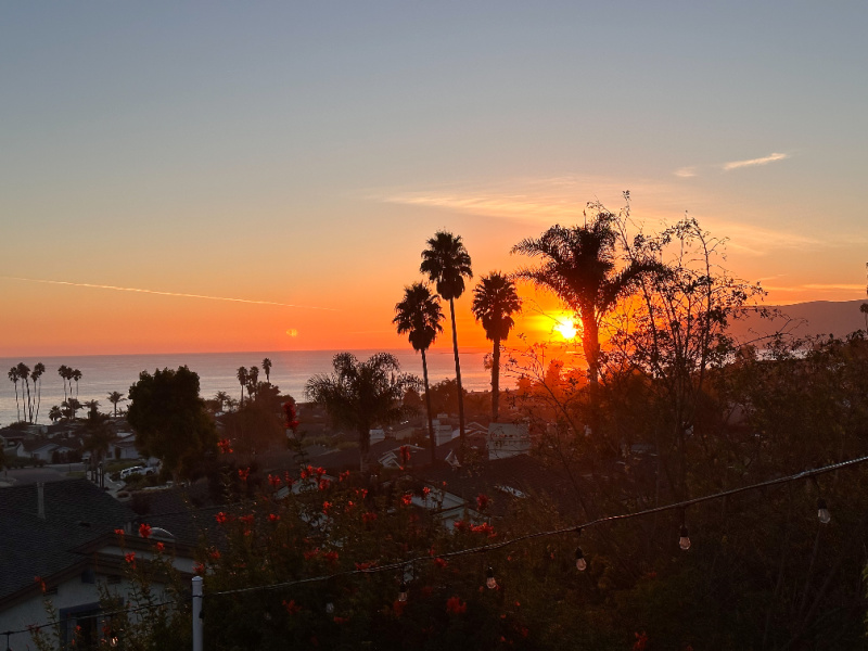 Sunset view from Shell Beach, California.