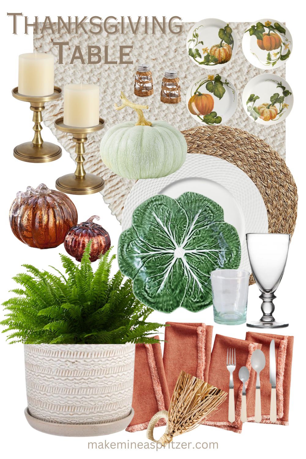 Thanksgiving Tablescape collage.