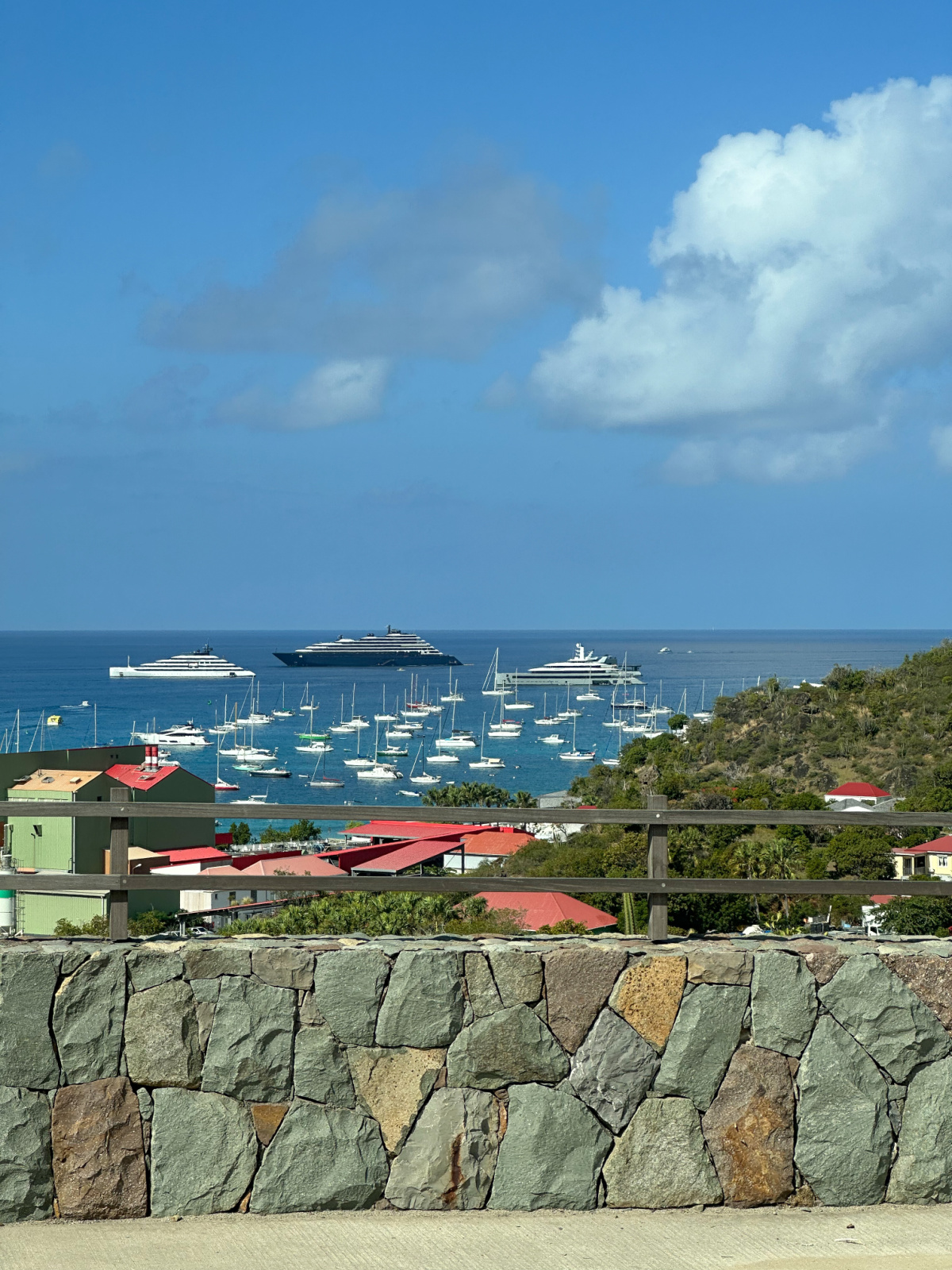 View from Gustavia St. Barths into the harbor.