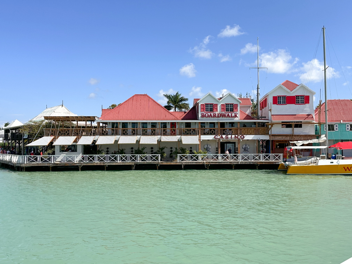 St. John's, Antigua from the Evrima yacht.