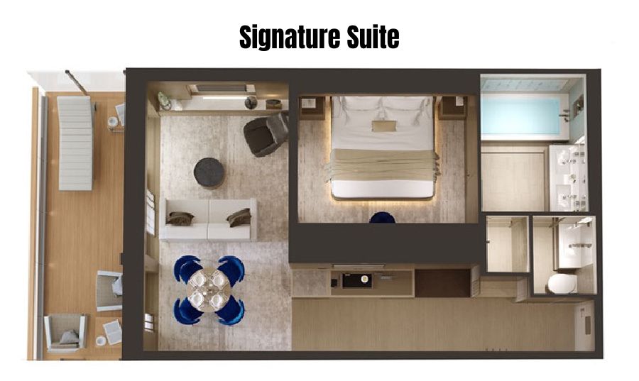 Evrima Signature Suite layout.