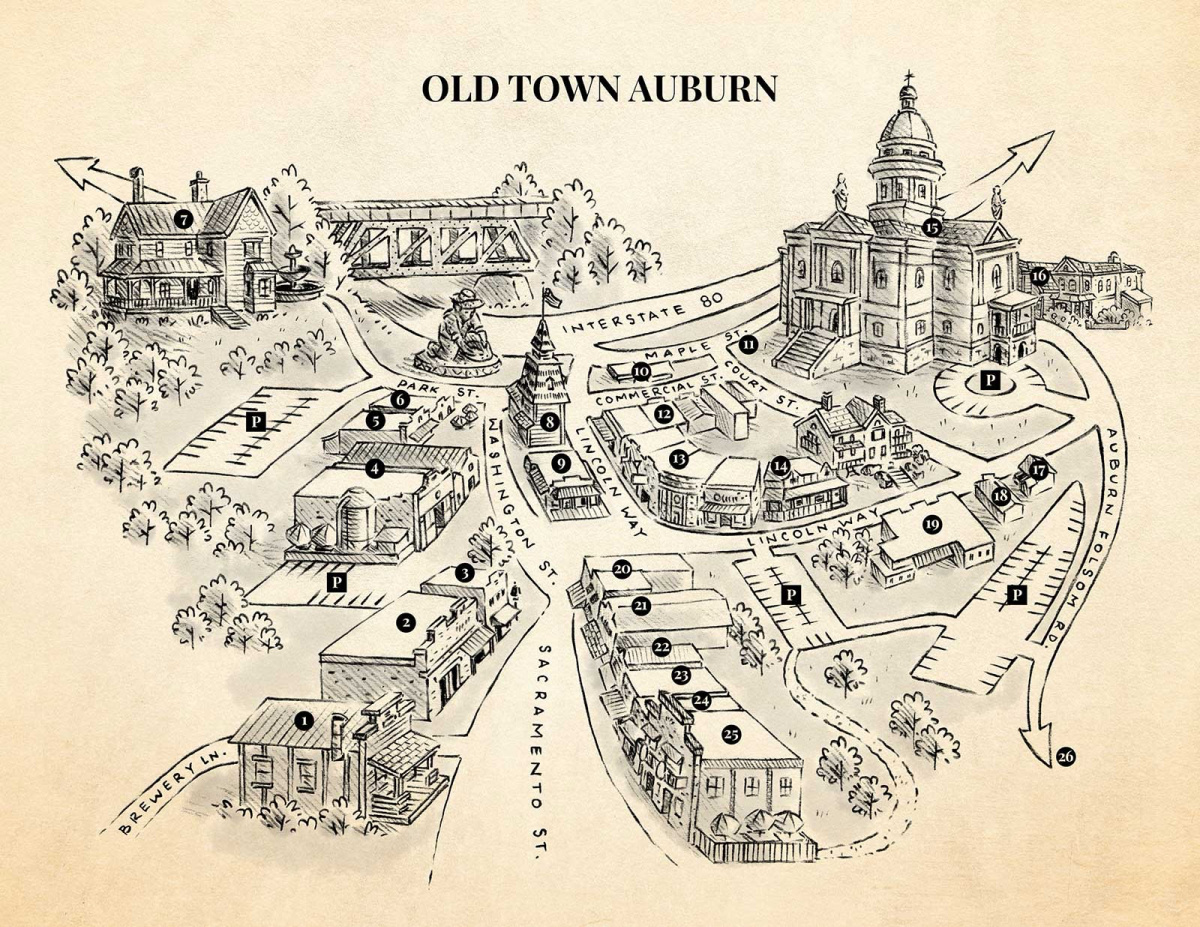 Map of old town Auburn.