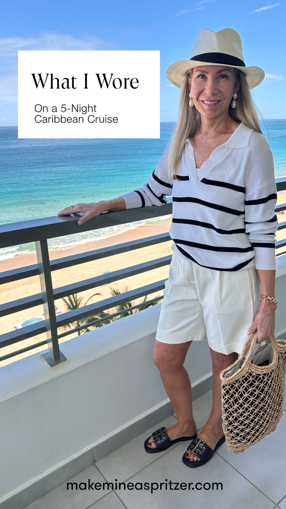 What I Wore on a Caribbean Cruise pin collage.