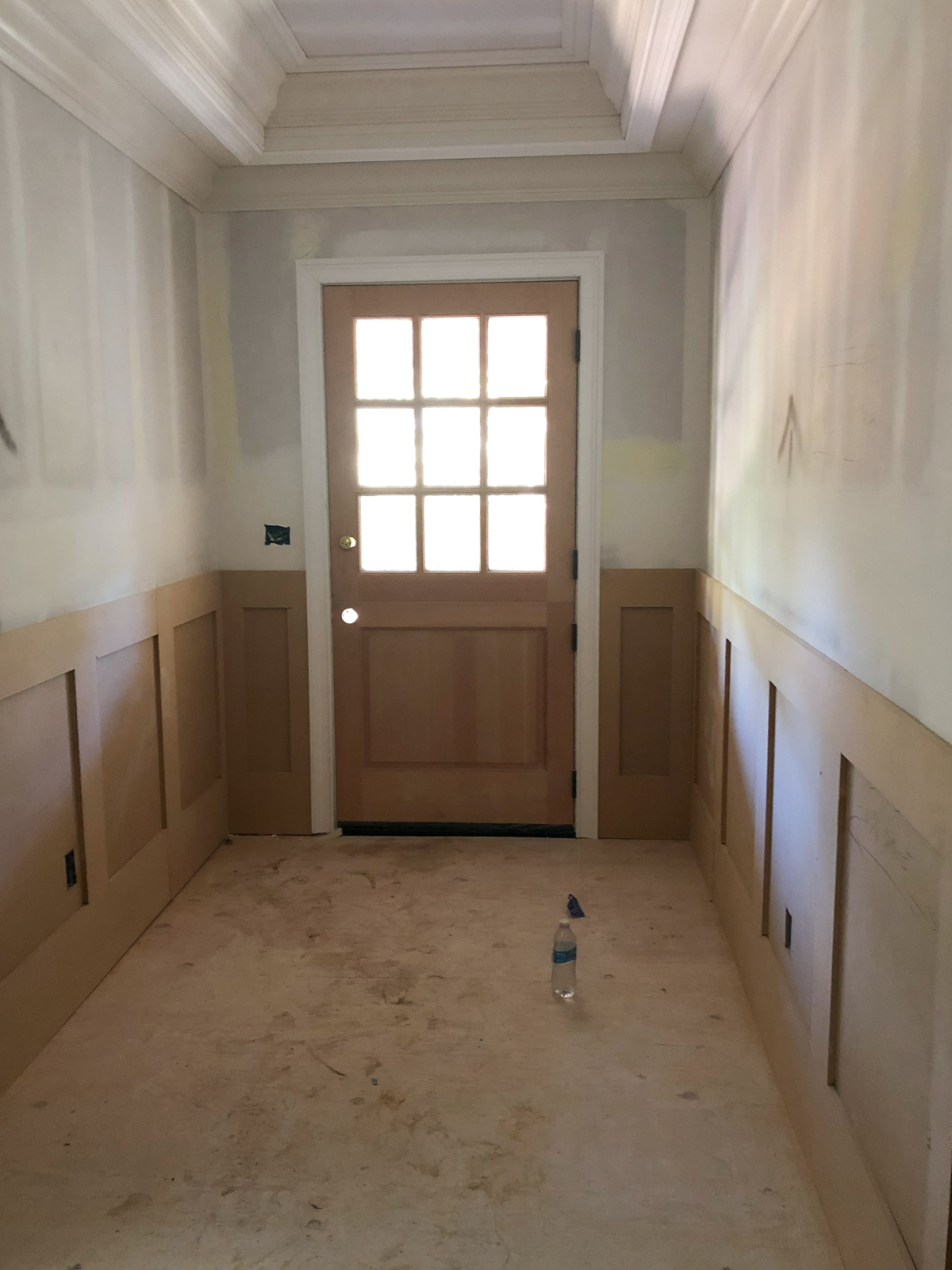 Small Foyer in midst of renovation.