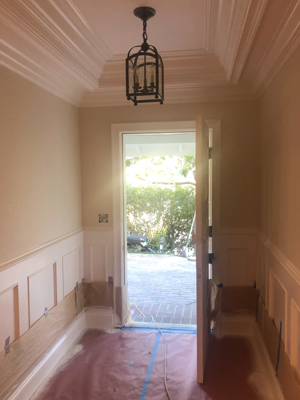 Small foyer in midst of renovation.