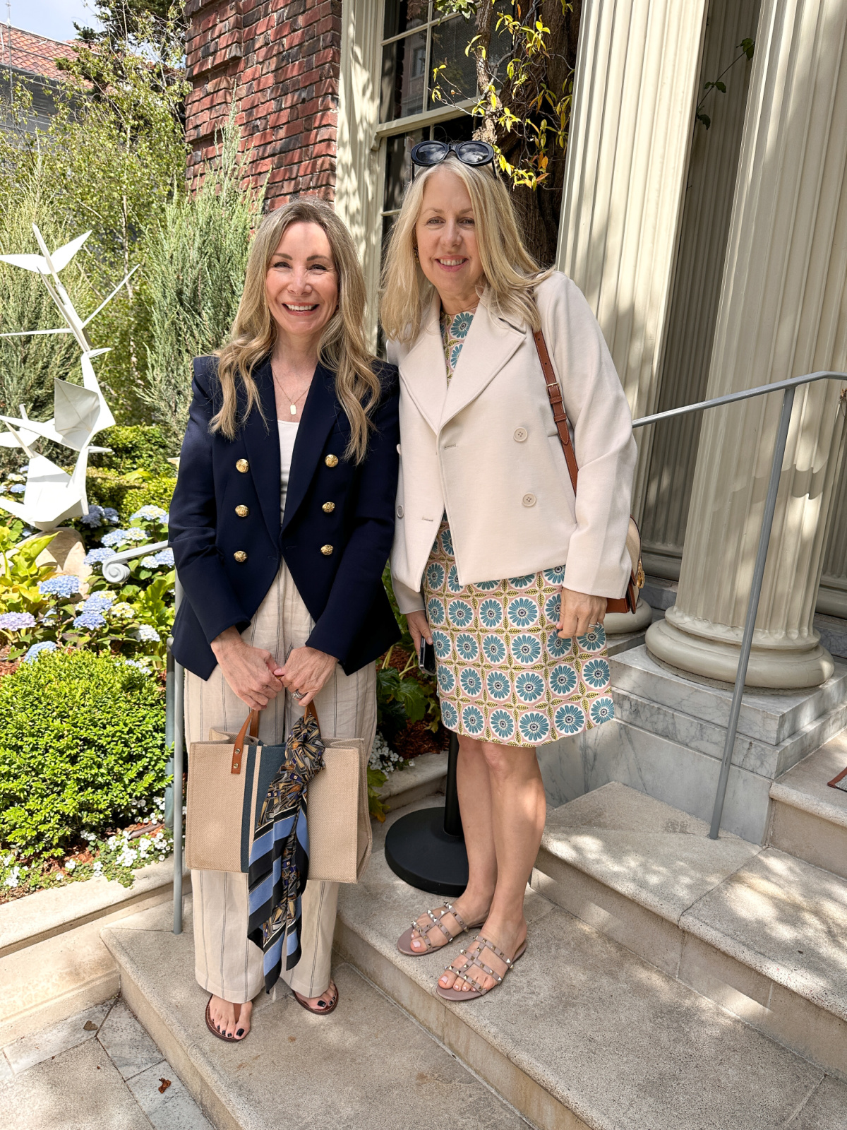 Two woman standing outside the 2024 San Francisco Decorator Showcase house.