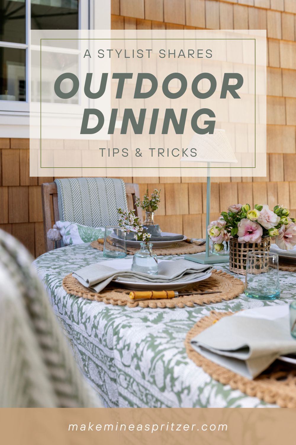 Outdoor Dining tips & tricks pin collage.